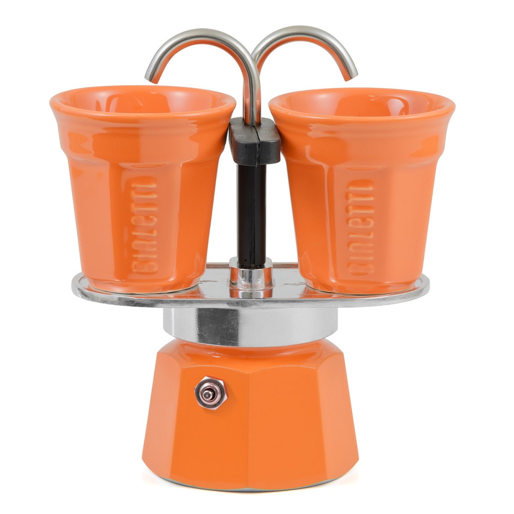 Bình pha cà phê kiểu ý Moka pot Bialetti Mini Express Double Cup Orange |  