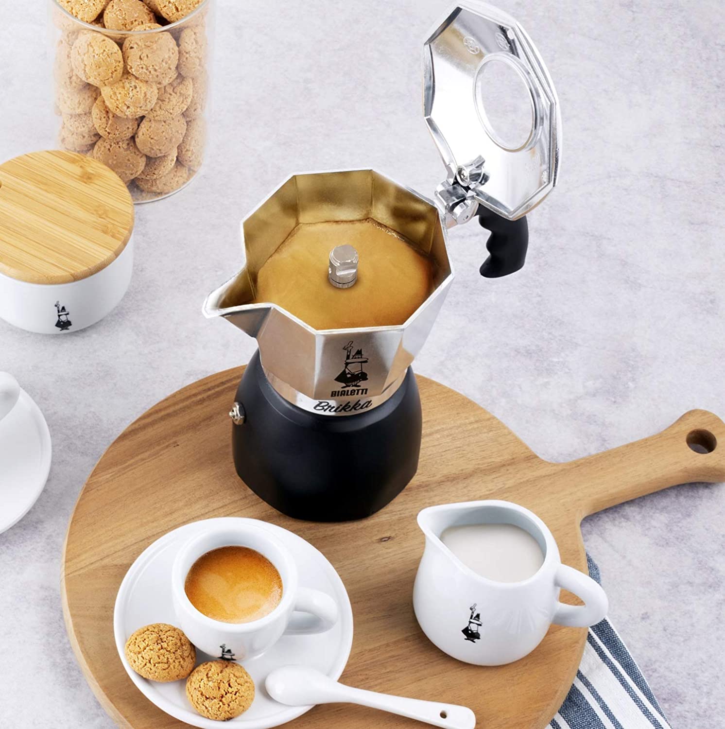 Ấm Pha Cà Phê Kiểu Ý Moka pot Bialetti Brikka 2 ly - NEW 2020