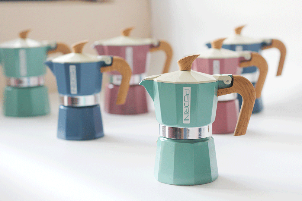 Pedrini Italy Colours Collection Stovetop Moka Espresso Maker 1, 2